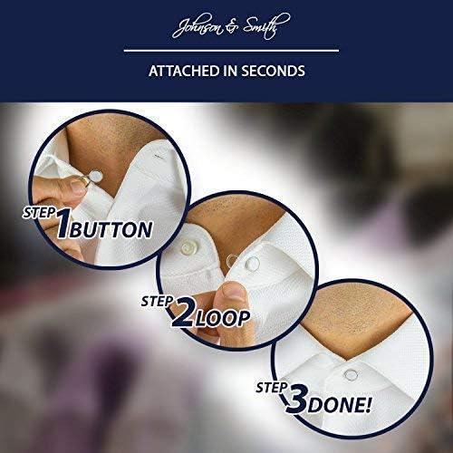 Johnson & Smith White Metal Collar Extenders - Stretch Neck Extender for  Men Dress Shirts - 5 +1 Pack (3/8 Size Expansion) | Buy Now with Express  International Delivery | GoSupps.com
