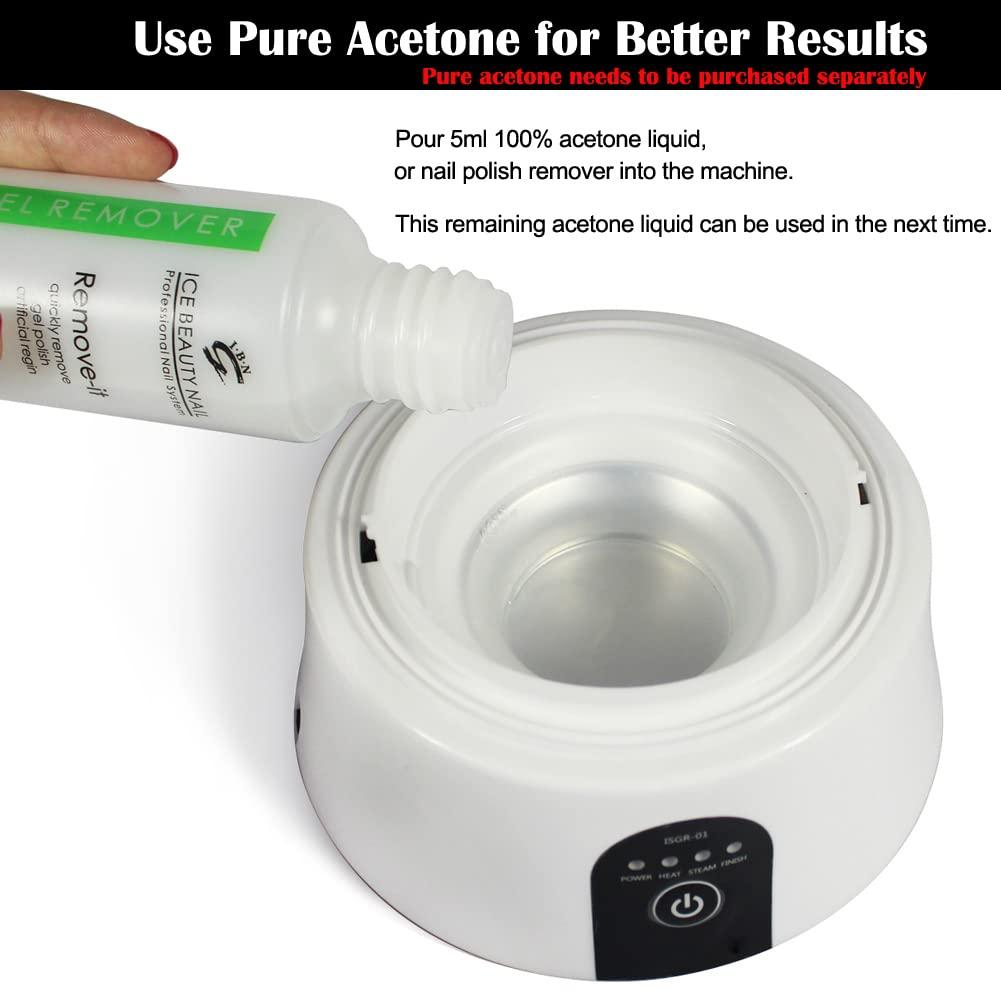 Upgraded Steam Nail Polish Remover Machine, Nail Steamer with Stainless