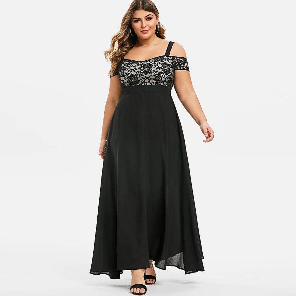 Plus Size Wedding Guest Dress Cold Shoulder Lace Long Formal