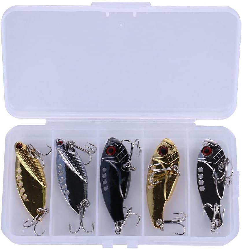 Fishing Spoons Lure, Trout Bass Baits Sinking Fishing Spoons Gold