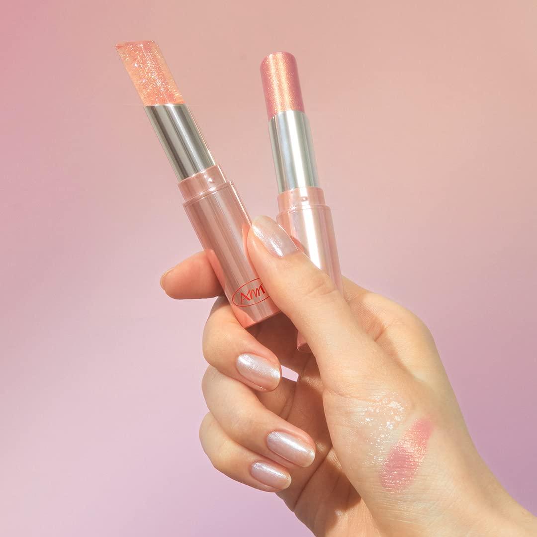 AMTS x True Beauty Glitter Lip Balm Stick Pearl Shimmering Lip Makeup