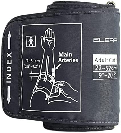 ELERA Extra Large Blood Pressure Cuff (9-20.5  22-52cm) - XL Replacement  BP Cuff for Big Arms, Compatible with Omron BP Monitors, Adult Cuff Only -  5 Connectors : Health & Household 