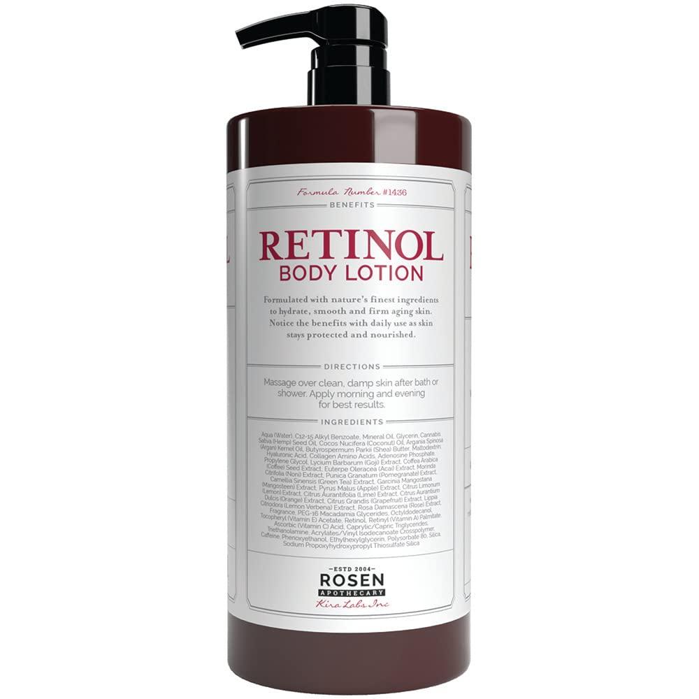 Rosen Apothecary AntiAging Retinol Body Lotion Caffeine Firms Skin