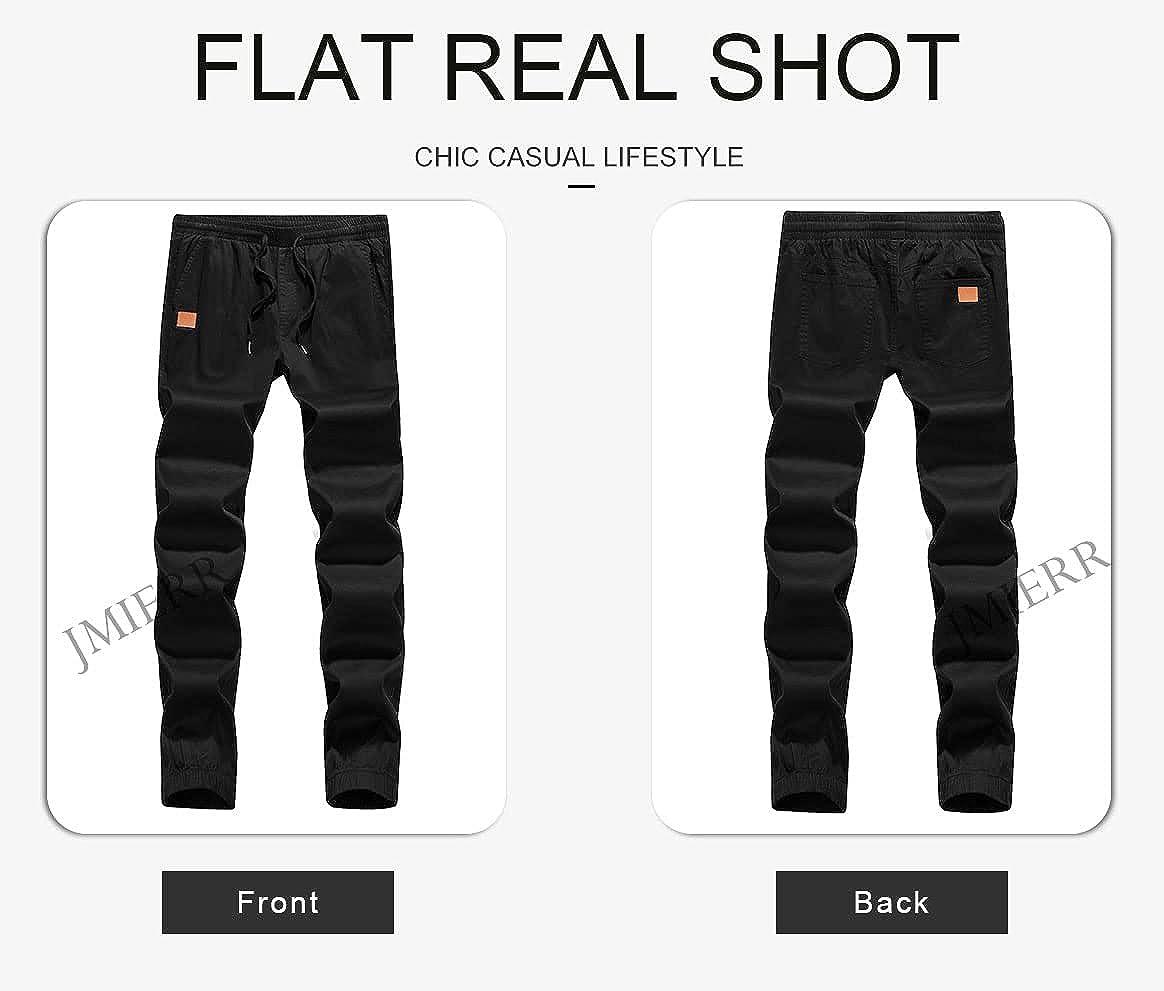 JMIERR Mens Joggers with Pockets Casual Joggers Pants Cotton Drawstring  Chino Pants Twill Track Jogging Sweatpants for Men : : Clothing