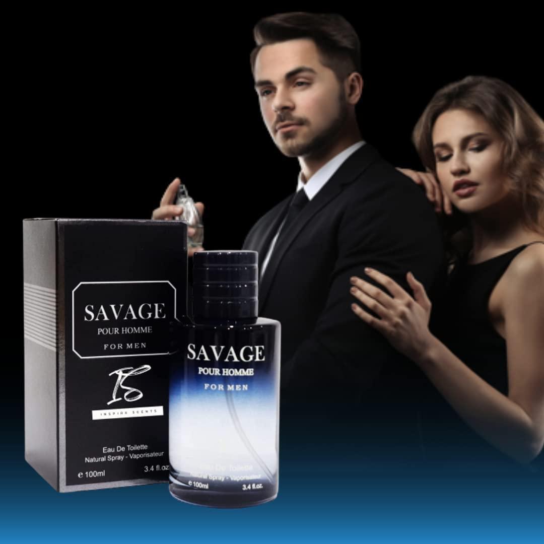 INSPIRE SCENTS Savage Pour Homme & Blue for Men Cologne Combo Set