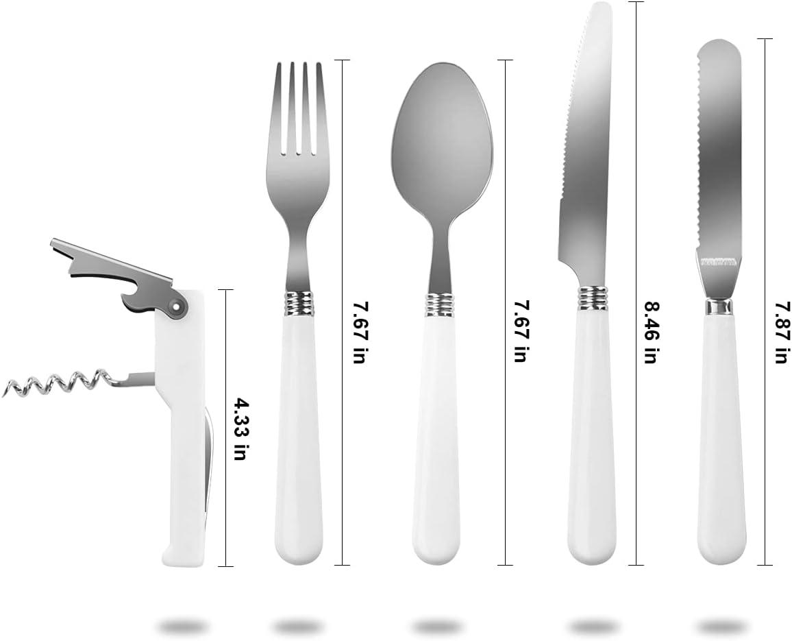 Camping Kitchen Silverware Set 12pcs Stainless Steel Cutlery