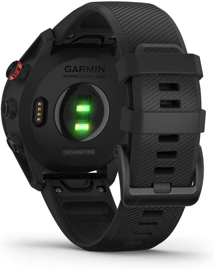 Garmin Approach S62 (Black) Golf GPS Watch Bundle with CT10
