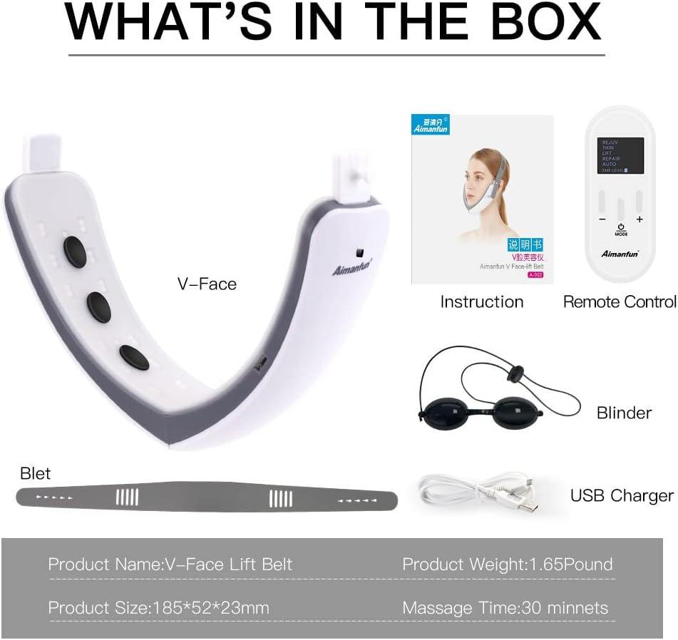 Aimanfun Intelligent Remote Control Sliming Facial Lifting Belt