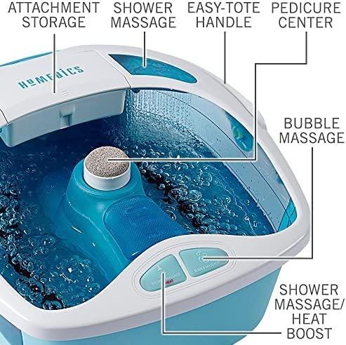 HoMedics Shower Bliss Foot Spa with Water Jets & Pedicure Center | 3  Attachments & Toe-Touch Control | FB-625H | Buy Now with Express  International Delivery | GoSupps.com