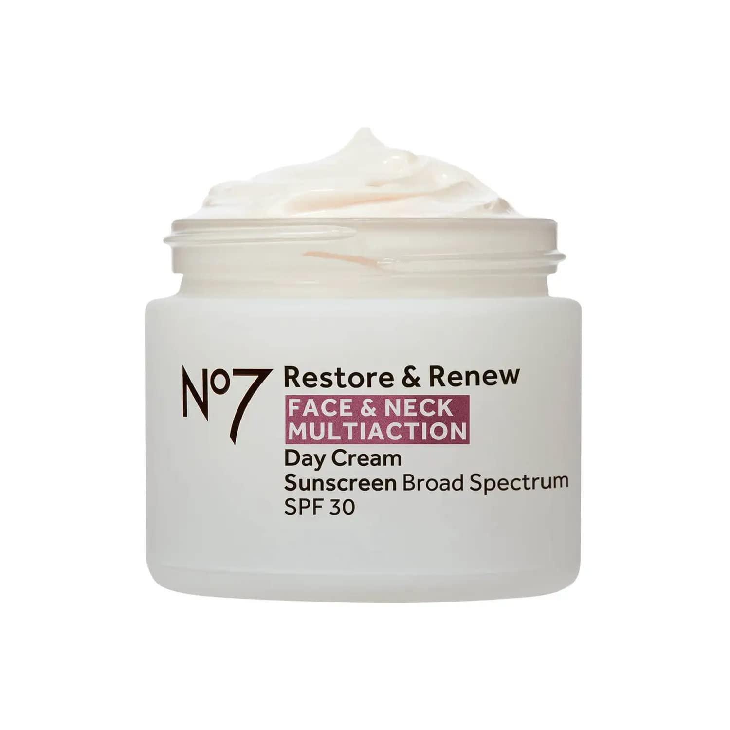 No7 Lift & Luminate Triple Action Skincare System - Broad Spectrum Anti  Aging Day Cream SPF 30 + Vitamin C Anti Wrinkle Face Serum + Collagen  Peptide
