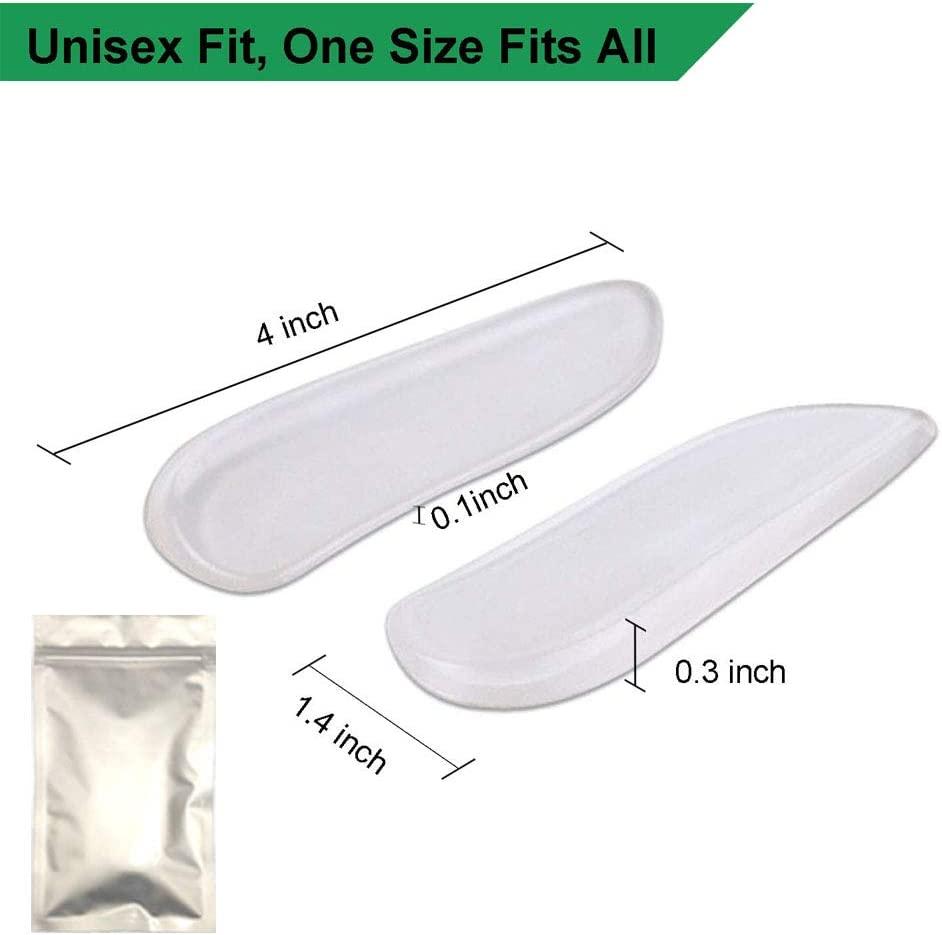 2 Pairs Medial & Lateral Heel Wedge Silicone Insoles Corrective Adhesive Shoe Inserts for Foot