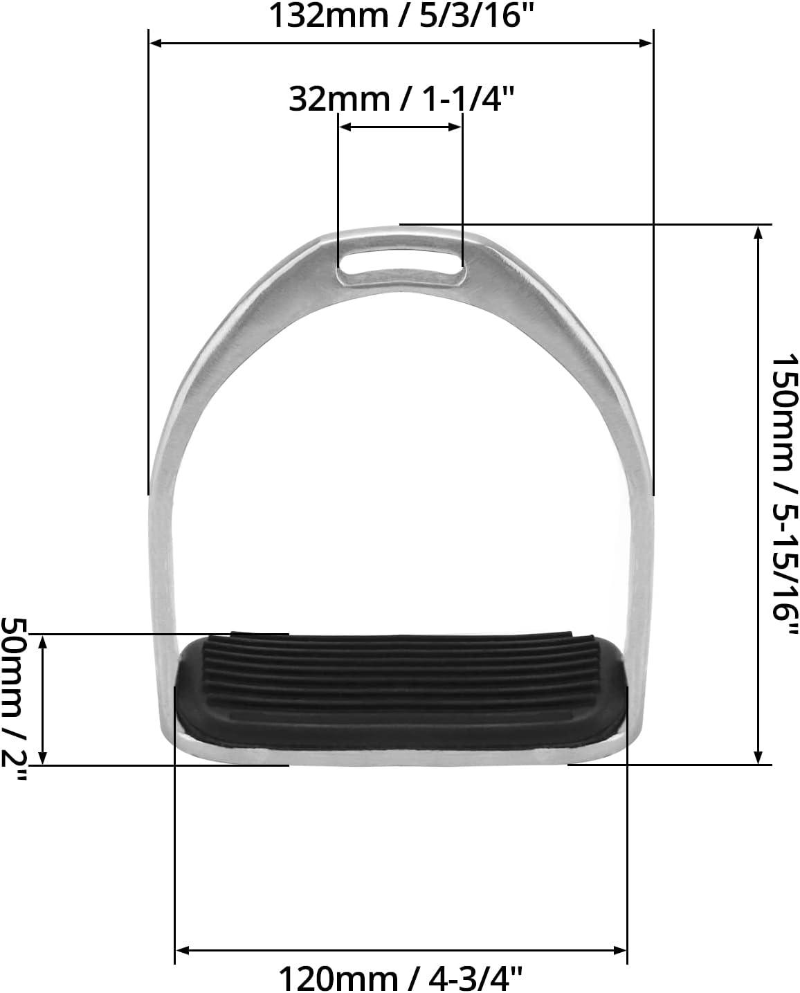 QWORK Horse Riding Stirrups, Hose Saddle, Safety Stirrup, Stainless