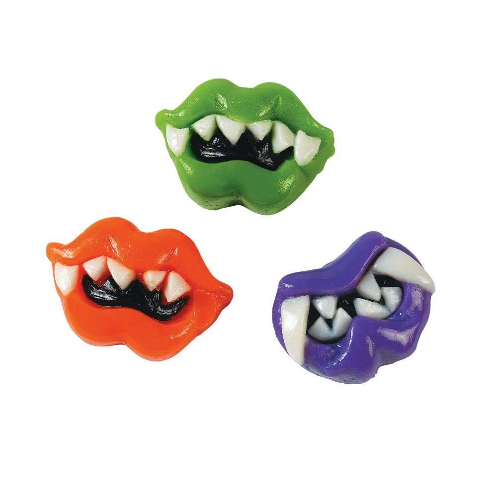 Gummy Monster Teeth and Lips Candy for Halloween (42 Individually