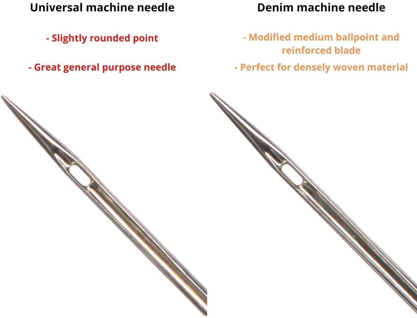 Denim and Universal Sewing Machine Needles Combo Pack, (Size Assorted