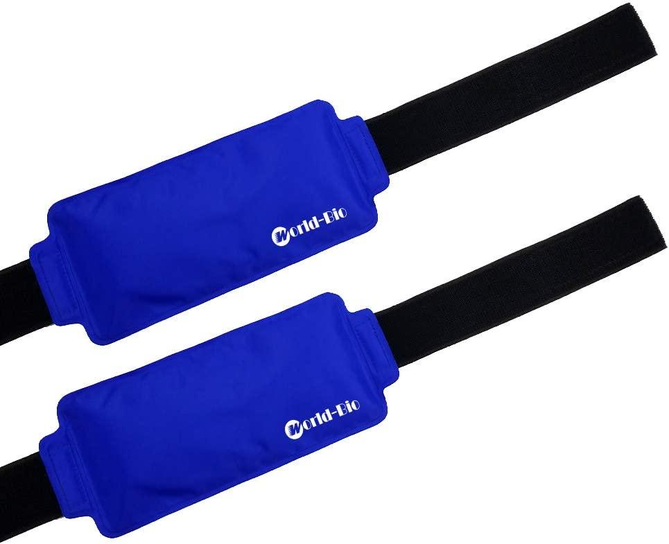 Adjustable Ice Pack Wrap for Injuries 2 Reusable Hot Cold Packs for