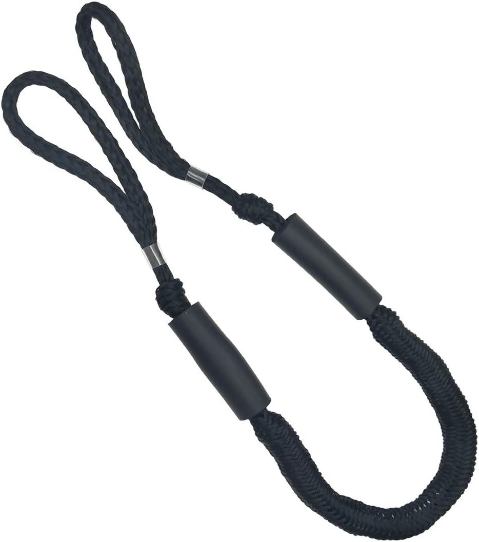 Bungee Dock Line Mooring Rope for Boat 4ft Black 4 Pack