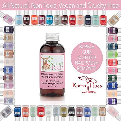 Karma Organic Natural Nail Polish Remover Bubblegum Scented for Kids