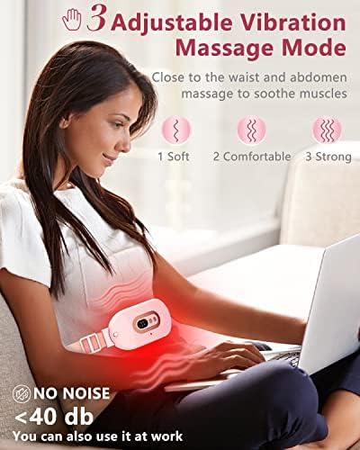 Period Heating Pad for Cramps-Portable Cordless Vibrating