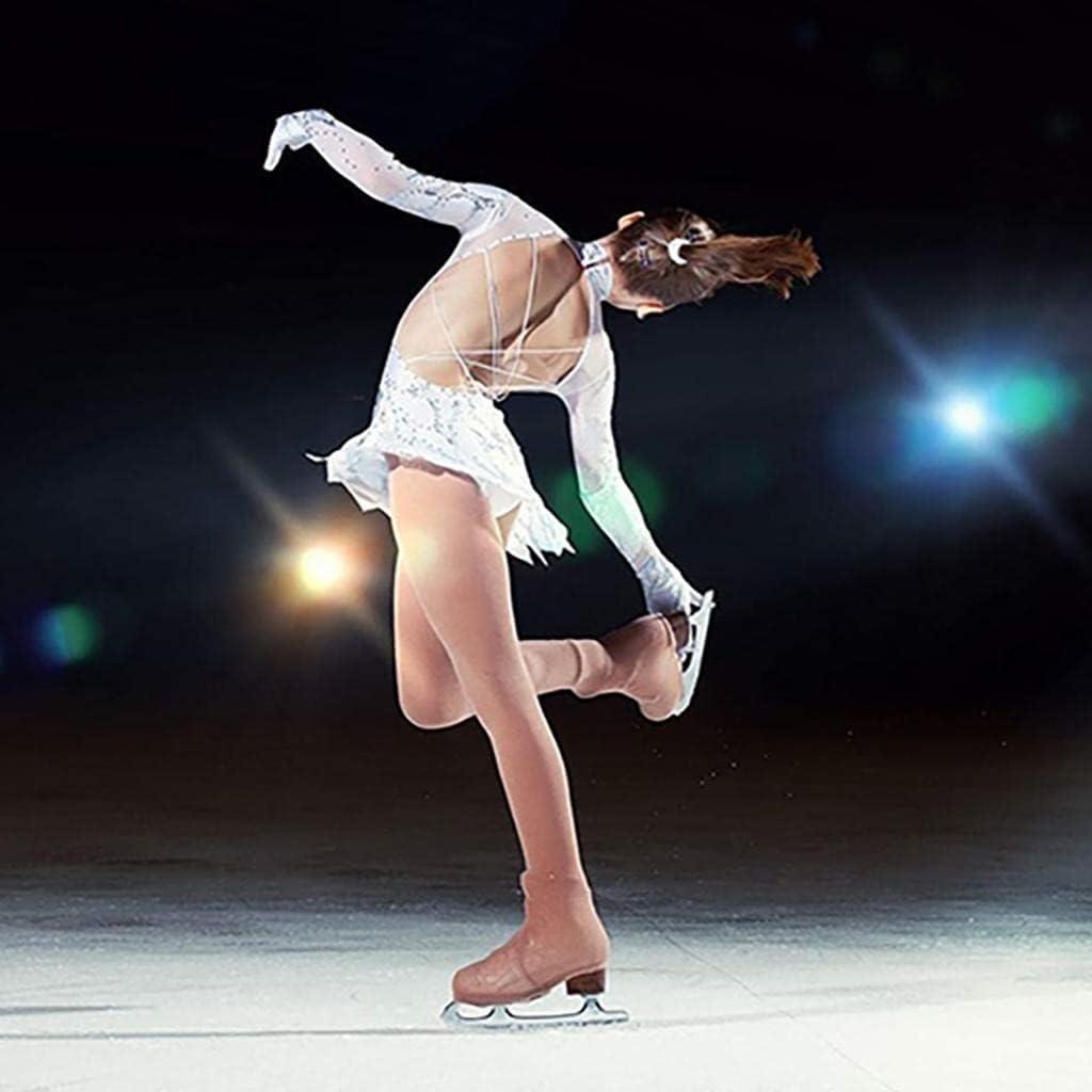 Almencla Figure Skating Over The Boot Tights Girls Women Ice Skate Leggings  Pants Pure 8-11