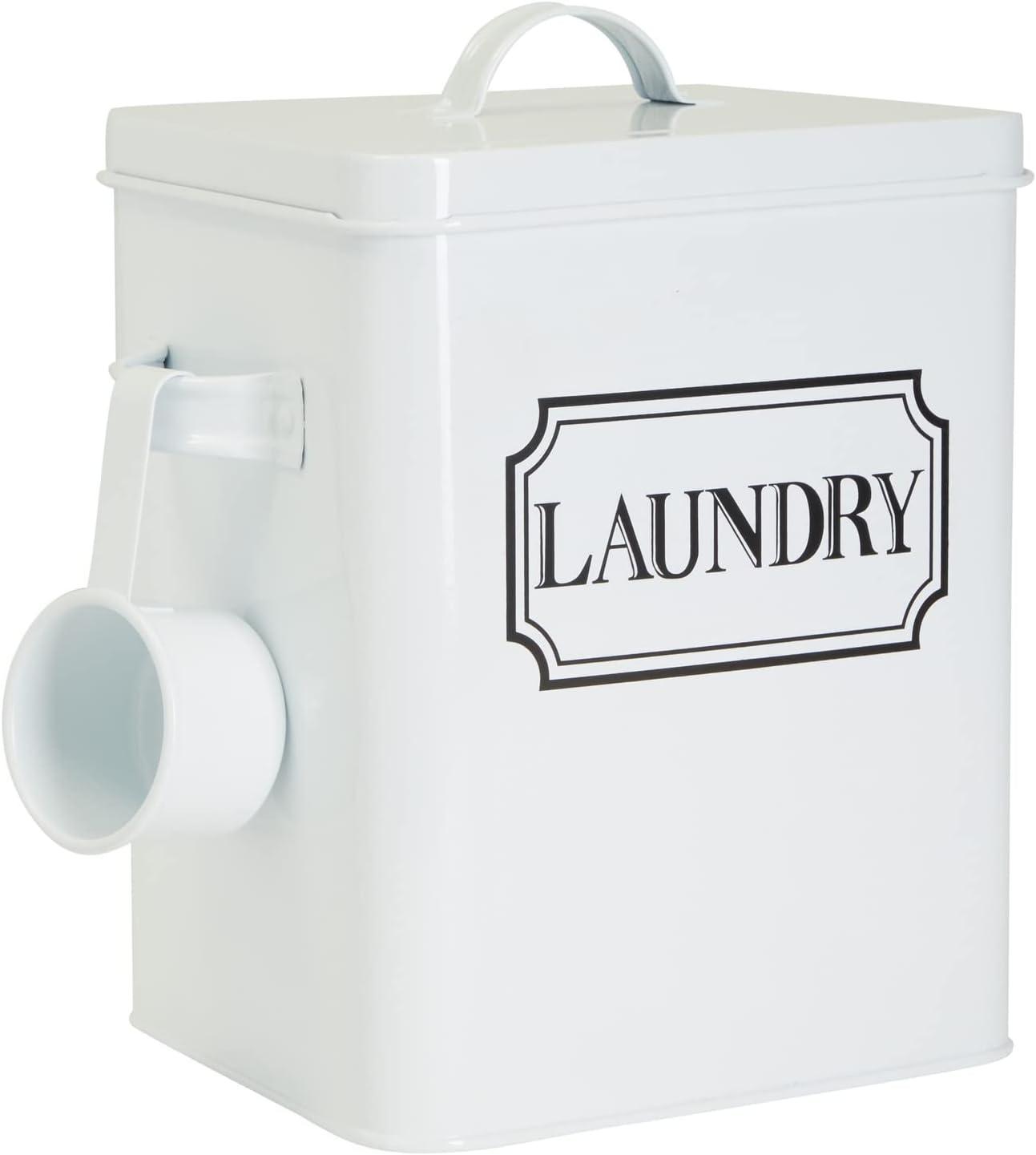 Laundry Detergent Container for Powder, Beads, and Pods, White