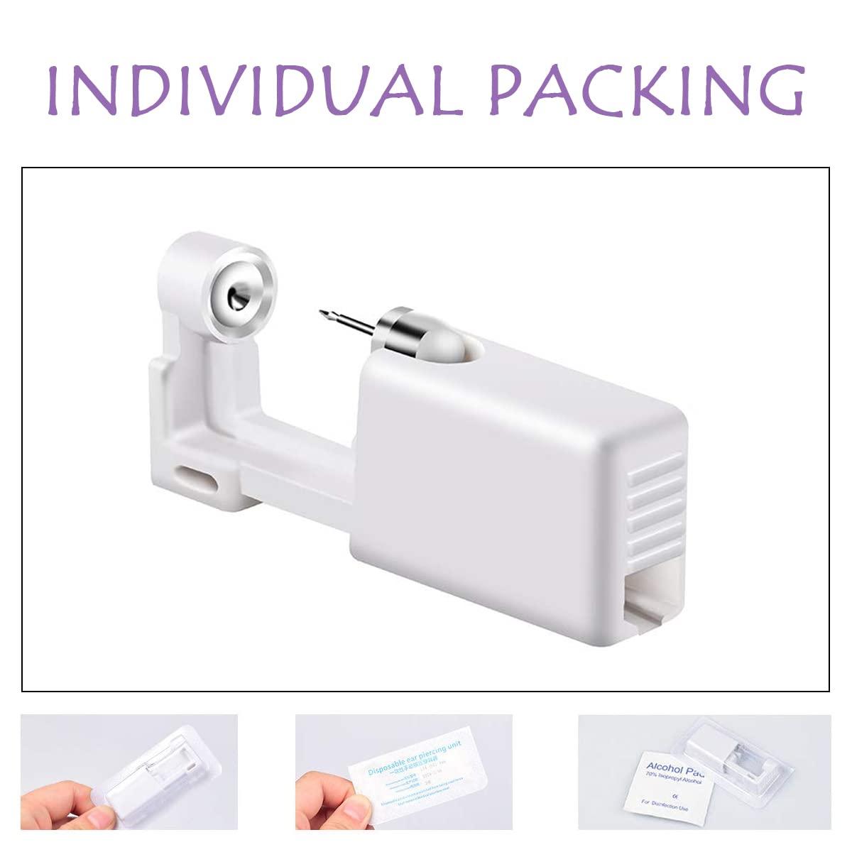 6 Pack Ear Piercing Kit Disposable Self Ear Piercing Gun No Pain Ear