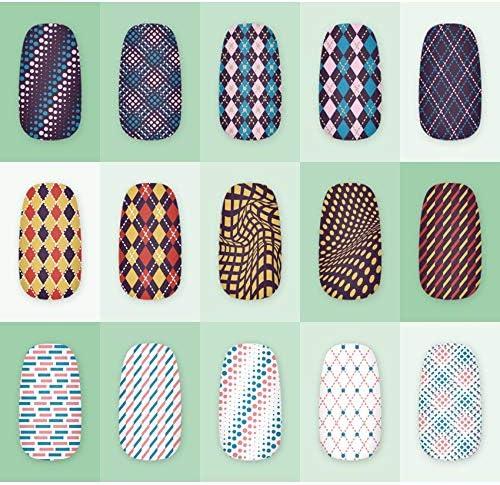 KADS Nagelstempel Platten Set – Stempelvorlagen Mit Geometrischen Mustern Inkl. Aufbewahrung