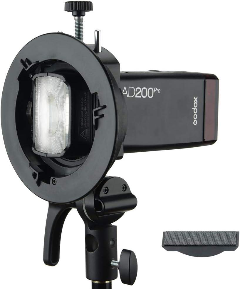 Godox S2 Speedlite houder S-type, Square Round head Flash AD400PRO V1 AD200PRO AD200 Fresnel V860II TT685 TT350