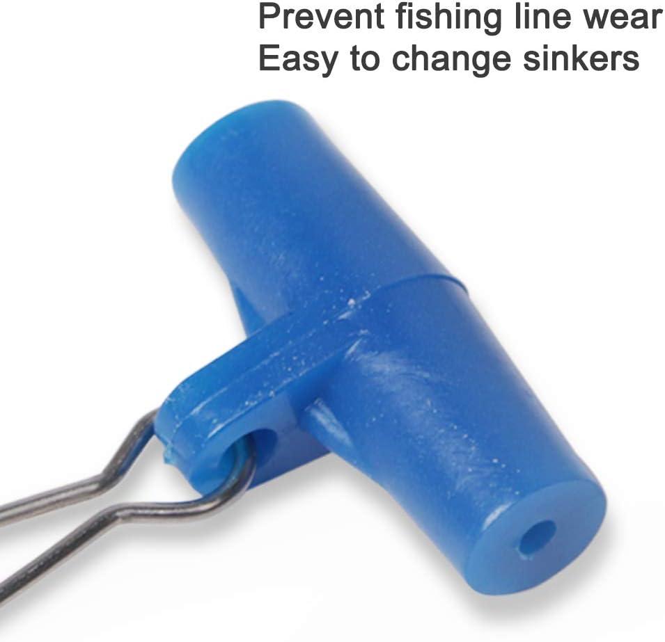 Dr.Fish Fishing Sinker Slides 30-100 Pack Duo Lock Snap Sliding
