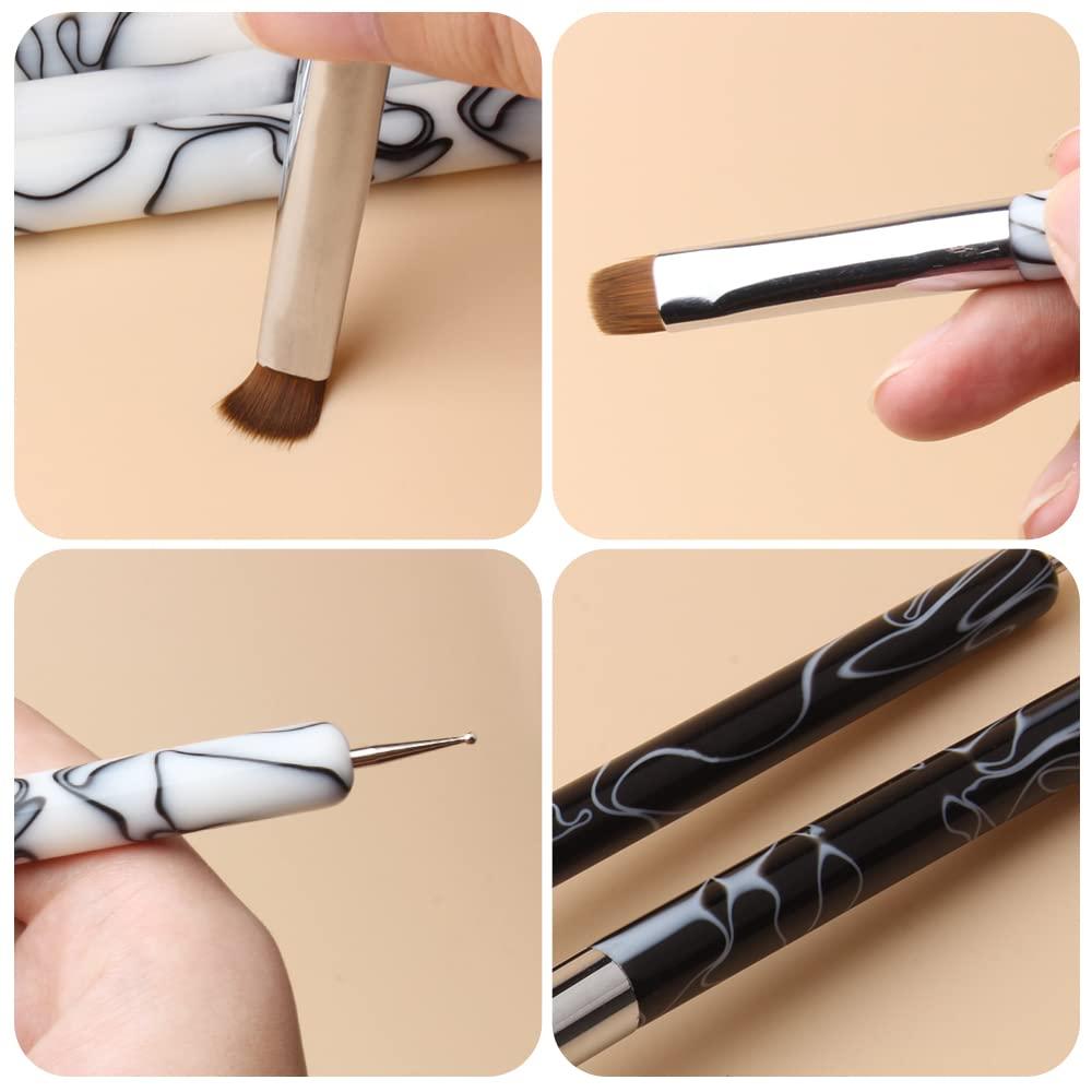 French Nail Brush, YIHUALE 2 Way French Gel Acrylic Nail Art Kolinsky