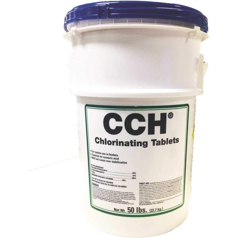 CCH Calcium Hypochlorite 25/8 in. Tablets 50 lbs. 23220 HighQuality
