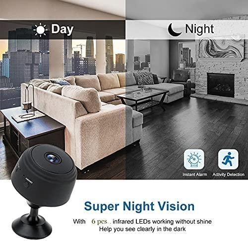 Wireless Security WiFi Camera Mini Hidden Spy Small IP Cameras Smart Home  Night Virsion Magnetic Camcorder Surveillance,Built-in Battery, APP Real- time View,Card Direct Recording, 150Wide Angle