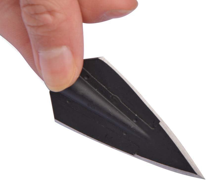 thumbnail image 2 of 2 Blade Traditional Hunting Arrowheads ZSHJGJR 125 Grain Fixed Blade Broadheads - 2 Blade Traditional Archery Arrow Tips (6 Or 12 Pack) 125 Grain Traditional Broadheads 2 of 10