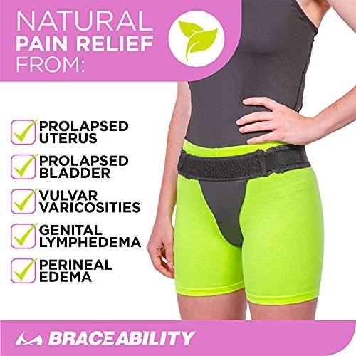 BraceAbility Pelvic Pro Prolapse Support Belt - Women's Prolapsed Uterus  Patent-Pending Girdle for Dropped Bladder, Vulvar Varicosities, Postpartum  Recovery, and Symphysis Pubis Dysfunction Pain (M) : : Health &  Personal Care