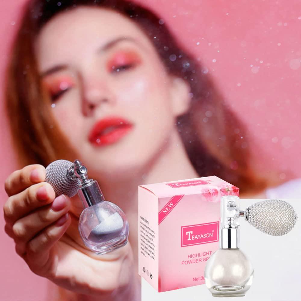 Body Glitter Spray for Hair Face Highlighter Powder Spray Shimmer