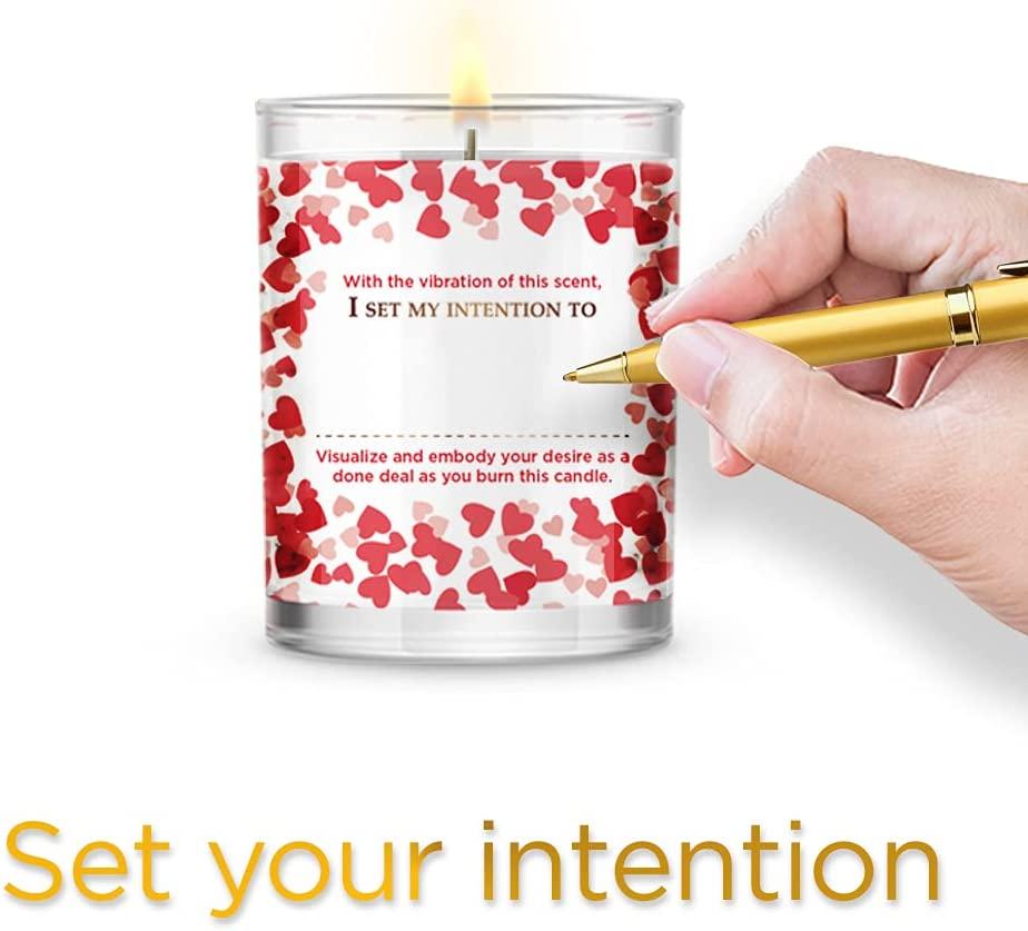 MAGNIFICENT 101 di Puro Amore San Valentino Candela Day Aromatherapy for Love di attrazione, romanticismo-Sage Rose profumato di Lavanda, soia Naturale Cera Tin per la purificazione