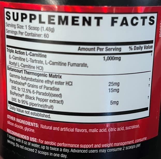 l carnitine betancourt L- Carnitina Betancourt 1000mg 60 Caps