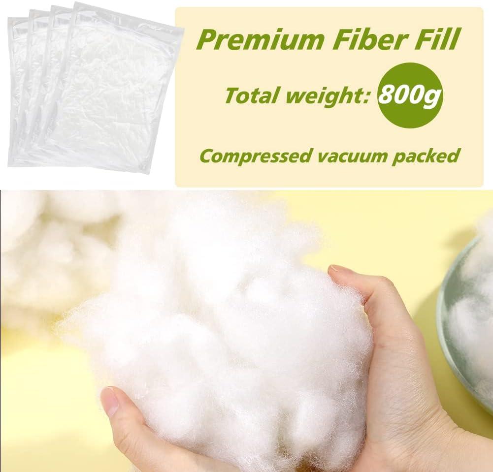 800g/28.22oz Polyester Fiber Filling, Premium Fiber Filling, Super Soft and  High Elastic Filling Fiber, for Stuffing for Small Dolls Part  Pillow,Cushion Stuffing, Animal Crafts,Recyclable