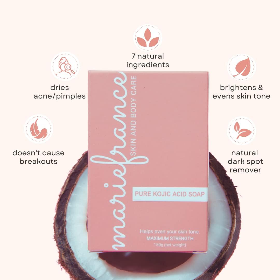 Pure Kojic Acid Skin Brightening Soap for Hyperpigmentation Dark Spots