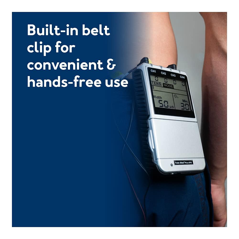 Tens unit with belt clearance
