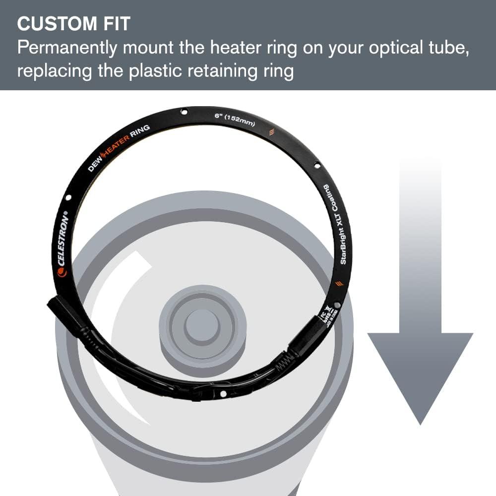 Celestron Aluminum Dew Heater Ring for 6 SchmidtCassegrain Telescope