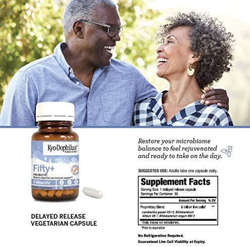 Kyolic Kyo-Dophilus Probiotics Plus Enzymes, 60 Billion CFU, 120 Capsules
