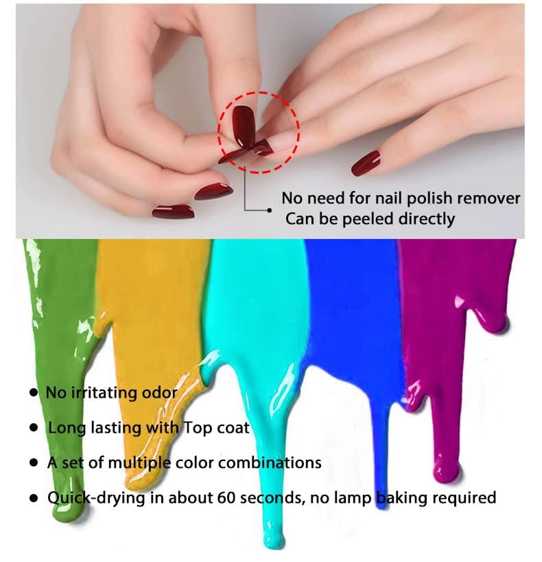 Buy Gel Nail Polish Kit with U V Light 80W Nail Dryer Lamp Shelloloh 10  Colors Soak Off Gel Nail Polish Set,with Top Base Coat Nail Tools  Rhinestones DIY Nail Art Designs