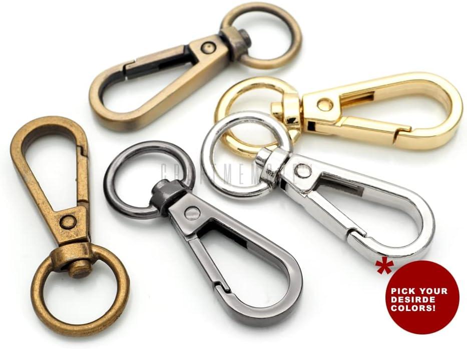 10mm Gold Swivel Snap Hooks Swivel Clasp Push Gate Hook Lanyard Clasp  Trigger Clasps Swivel Snap Hooks for key or backpack
