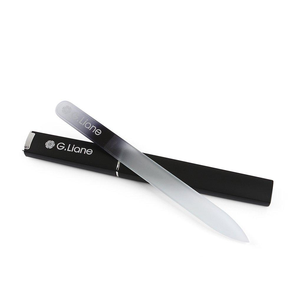 Crystal Glass Nail File G.Liane Professional Double Sided Etched