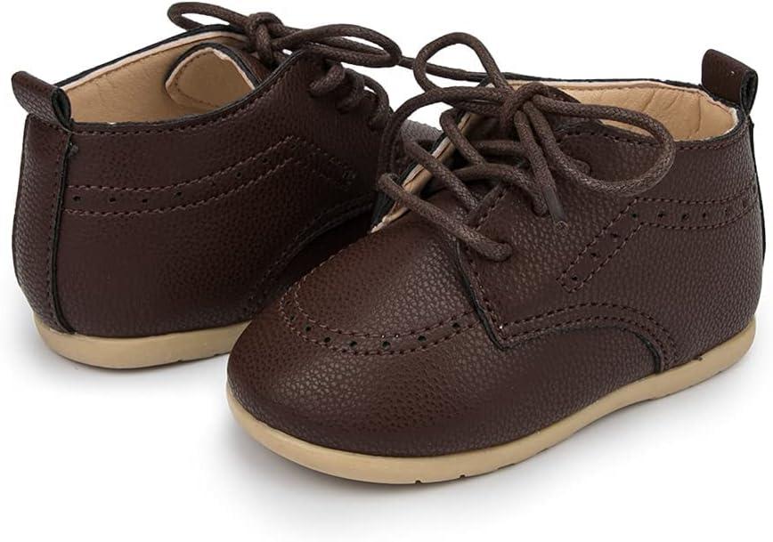 Sonsage Baby Boys Girls Classic PU Leather Loafers Brogue Oxford Dress Shoes 12-18 Months - Deep Brown | Buy Now with Express International Delivery | GoSupps.com Sonsage Baby Boys Girls Classic PU Leather Loafers Brogue Oxford Dress Shoes 12-18 Months - Deep Brown | Buy Now with Express International Delivery | GoSupps.com