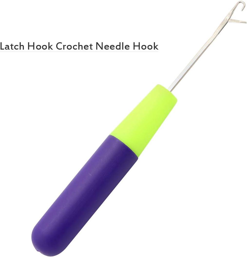 Crochet Hook Latch Lock Micro Hair Bearded Needle Rug Making Knitting  Interlock