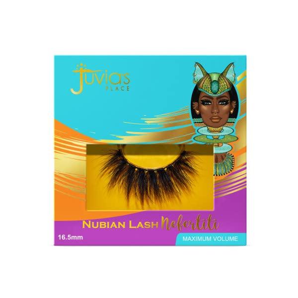 Juvia's Place Nubian Eyelashes Nefertiti - Eyelash Extension for Day or Night Use, Vegan Mink Lashes, Cruelty-Free Fluffy Lashes, Reusable Adhesive