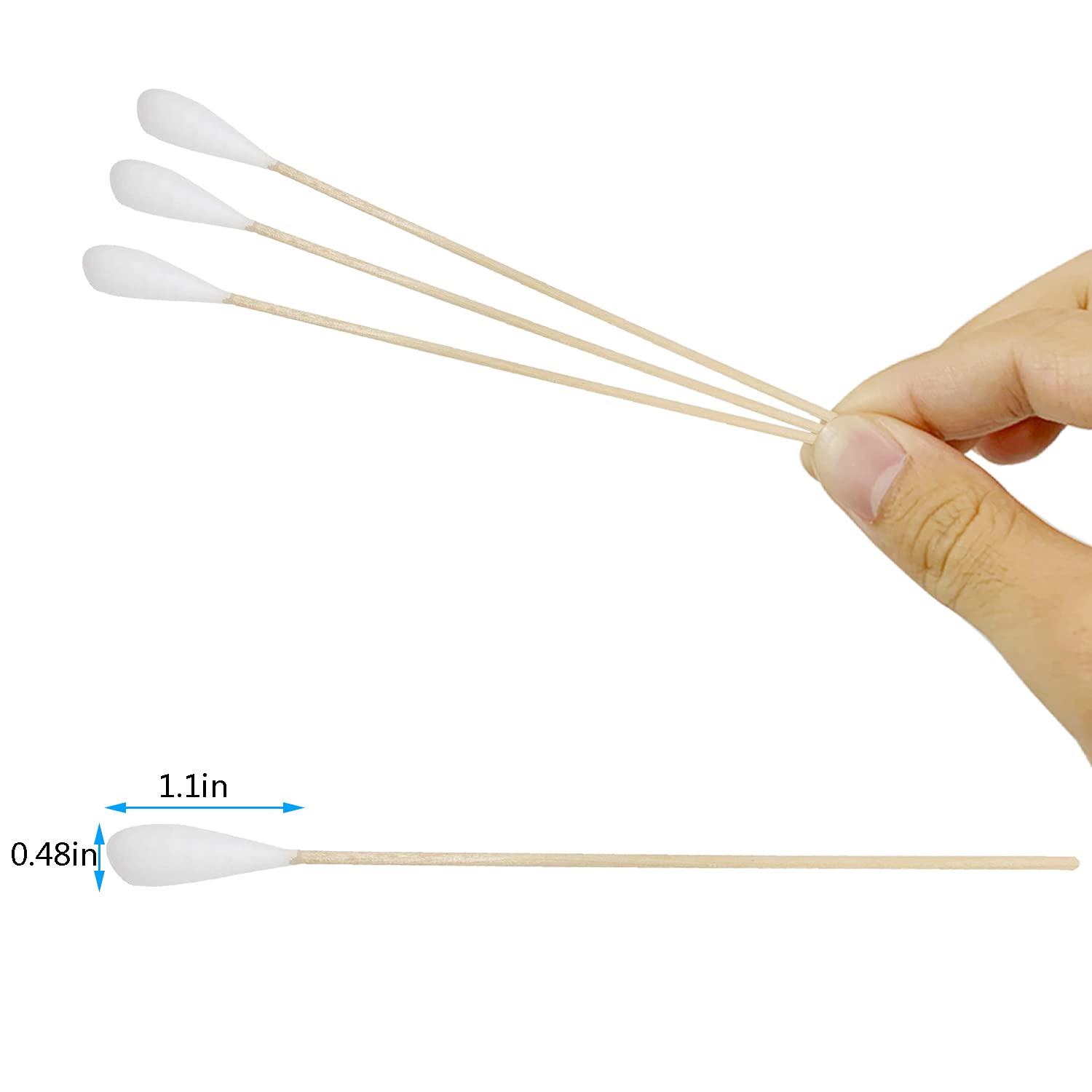 6 Long Cotton Swabs 400pcs for Makeup, Gun Cleaning or Pets Care