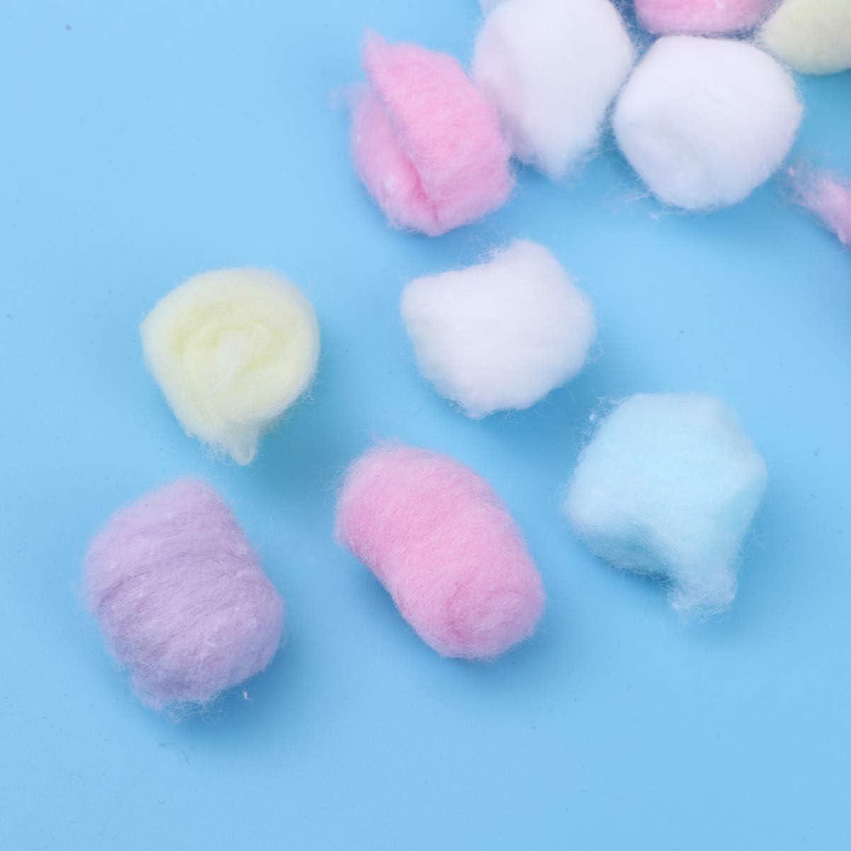 Lurrose Lurrose 1 Bag/500g Colored Cotton Balls Makeup Cotton Balls  Degreasing Cotton Ball for for Face Cleansing & Makeup Removal Beauty Salon  Home Use