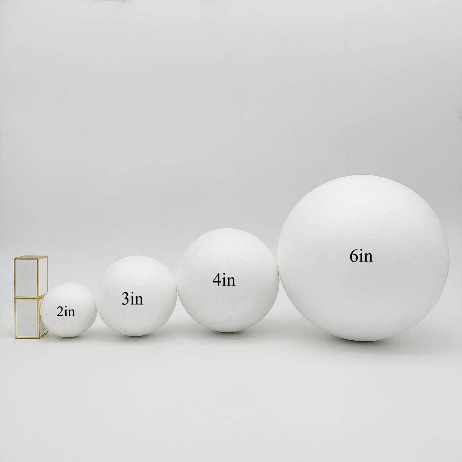 White Foam Balls Polystyrene Craft Balls Styrofoam Balls for Art, Craft,  Household, 6PCS 6 Inch by Fablise Craft 
